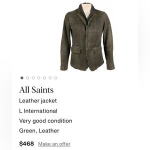 All Saints leather Jacket